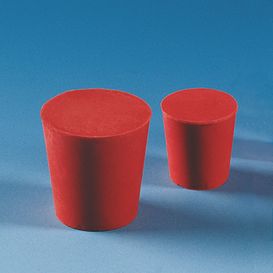Plugs, natural rubber, red