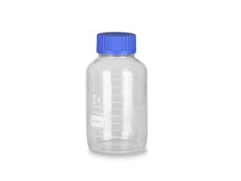 Bottle 2L glass, with capunmachined (w/o filter,connection for hose, blind plug)