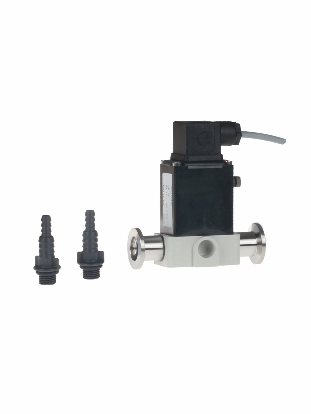 In-line isolation valve VV-B 6, VACUU·BUS, FPM/PP, electromagnetic, DN 16certification (NRTL): C/US