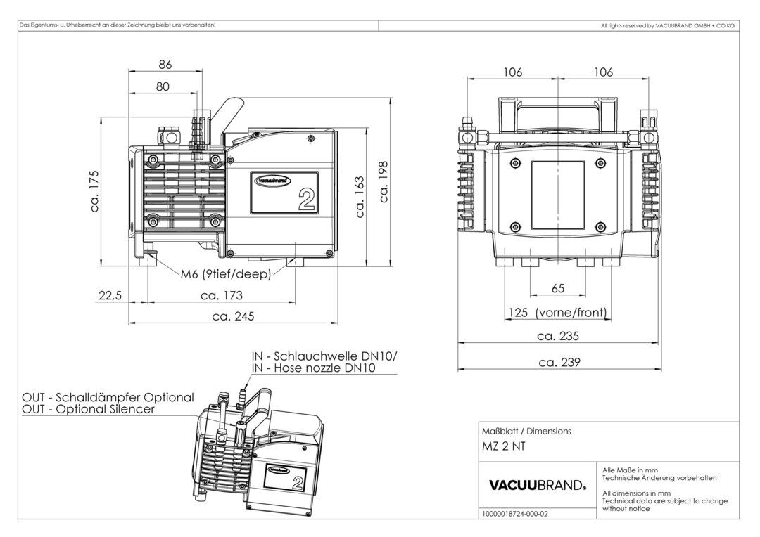 MZ 2 NT Diaphragm pump