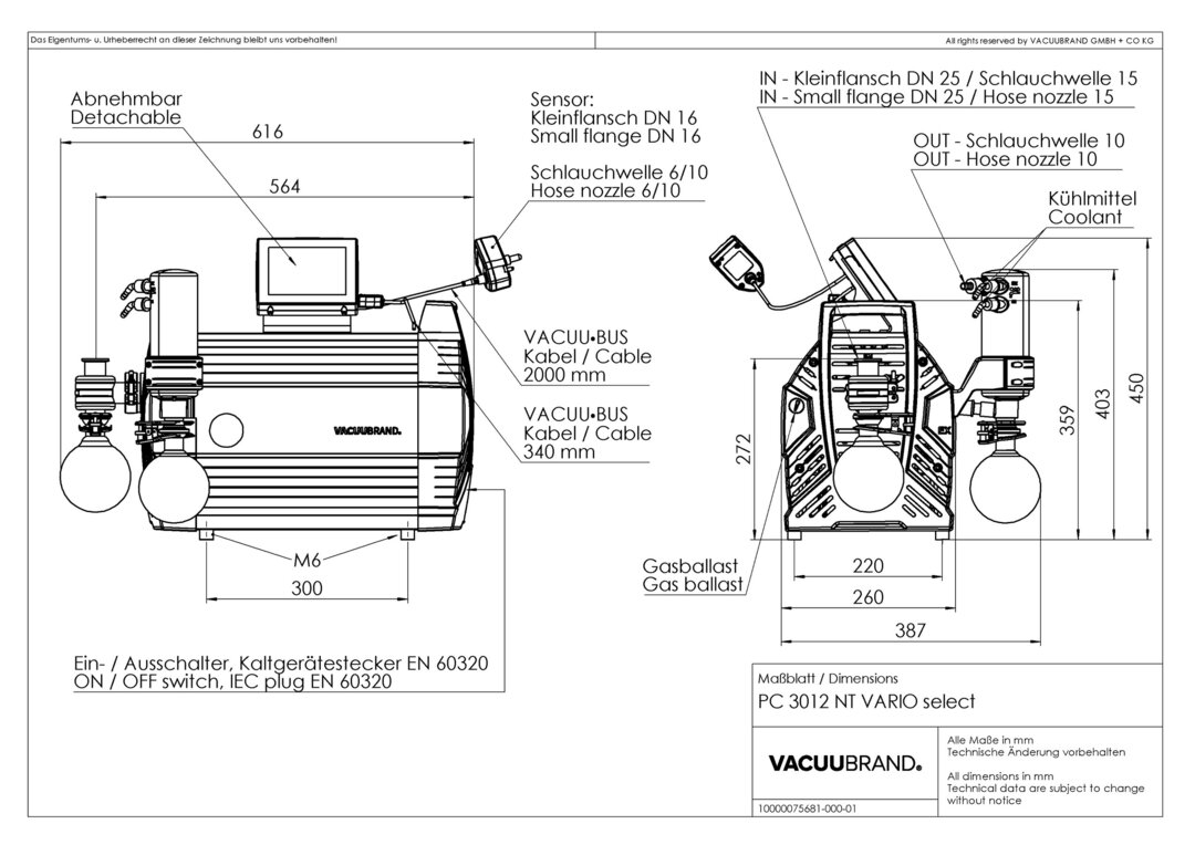 PC 3012 NT VARIO select VARIO® chemistry pumping unit