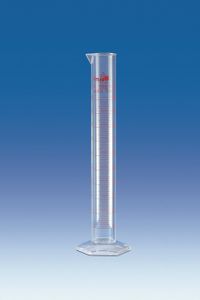 Graduated cylinders, PMP, Class A, tall form, red printed graduation