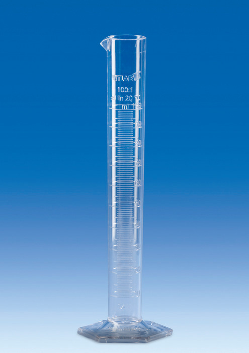 Graduated cylinders, SAN, Class B tall form, with molded graduations