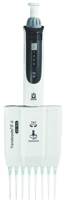 Transferpette® S | 8 Channel Pipette | 0.5 -330 µl Transferpette® S | 8 Channel Pipette | 0.5 -330 µl