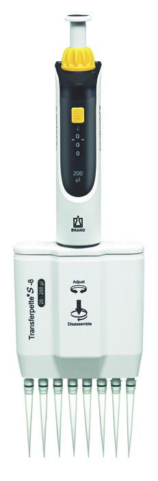 Transferpette® S | 8 Channel Pipette | 0.5 -330 µl Transferpette® S | 8 Channel Pipette | 0.5 -330 µl