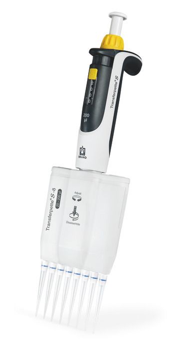 Transferpette® S | 8 Channel Pipette | 0.5 -330 µl Transferpette® S | 8 Channel Pipette | 0.5 -330 µl