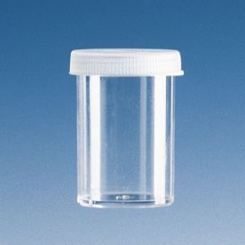 Sample cups, PS, with press-on lid