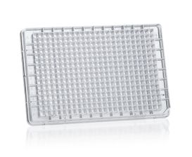 BRANDplates® microtitration plate, 384-well, cellGrade™, PS, F-bottom, BIO-CERT® CELL CULTURE QUALITY, sterile