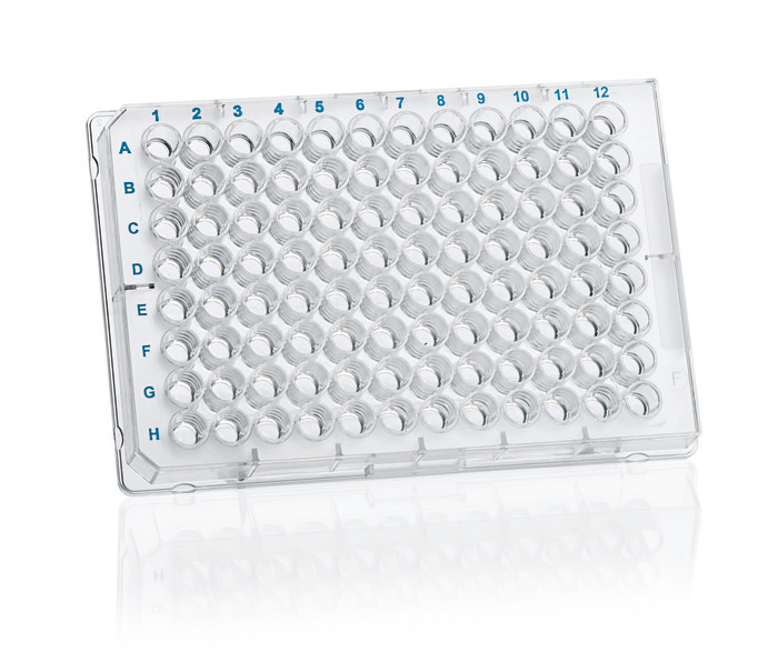BRANDplates® microtitration plate, 96-well, hydroGrade™, PS, transparent, standard, BIO-CERT® CERTIFIED QUALITY