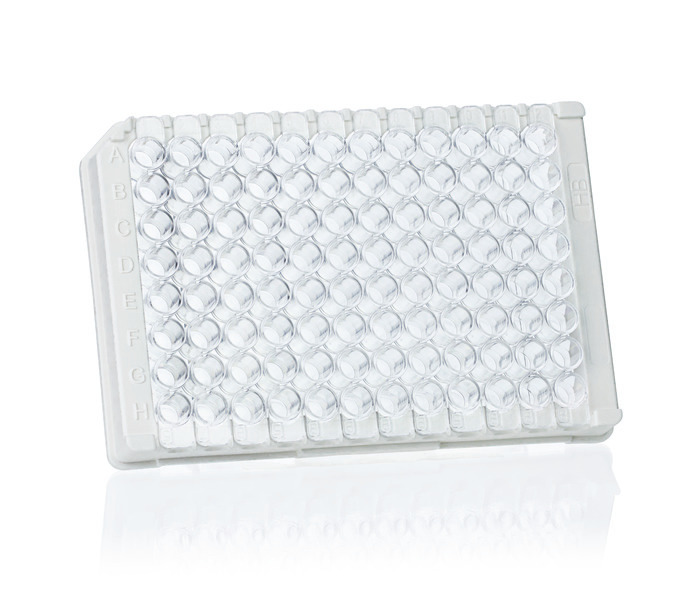 96-Well strip plate (12 x F8), PS, immunoGrade™, high binding, transparent, F-bottom, CERTIFIED LIFE SCIENCE QUALITY
