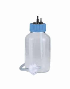 Collection bottle 2L glass, coated,with protection filter and inlet tube