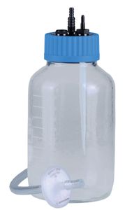 Collection bottle 2L glass, coated,with protection filter and inlet tube
