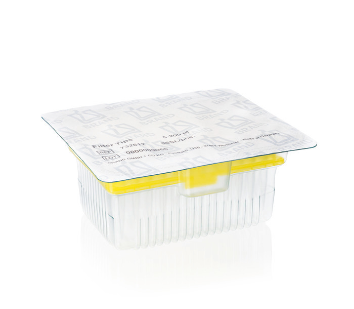 Filter tips, racked, TipRack (refill system), 5 - 200 &micro;l, BIO-CERT&reg; LIQUID HANDLING QUALITY, PP, filter PE, colorless