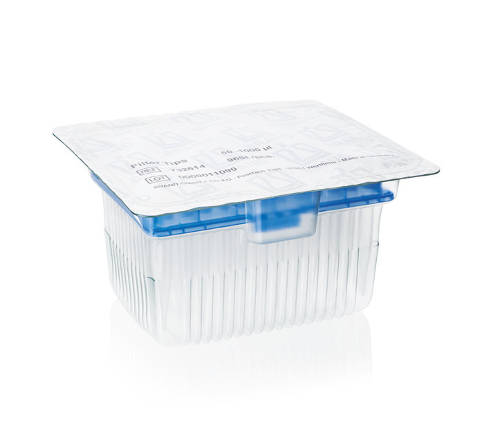 Filter tips, racked, TipRack (refill system), 50 - 1.000 µl, BIO-CERT® LIQUID HANDLING QUALITY, PP, filter PE, colorless