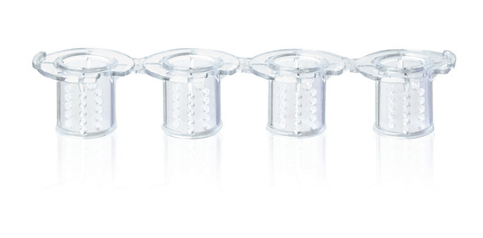 Insert strips, with inlet channels (Inlet Opening System), PC-Membrane, strips of 4, for 24/6-well BRANDplates®, BIO-CERT® CELL CULTURE QUALITY, sterile