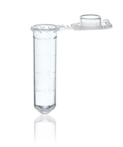 Microcentrifuge tubes, 2 ml, PP, with attached cap, BIO-CERT® PCR QUALITY, transparent