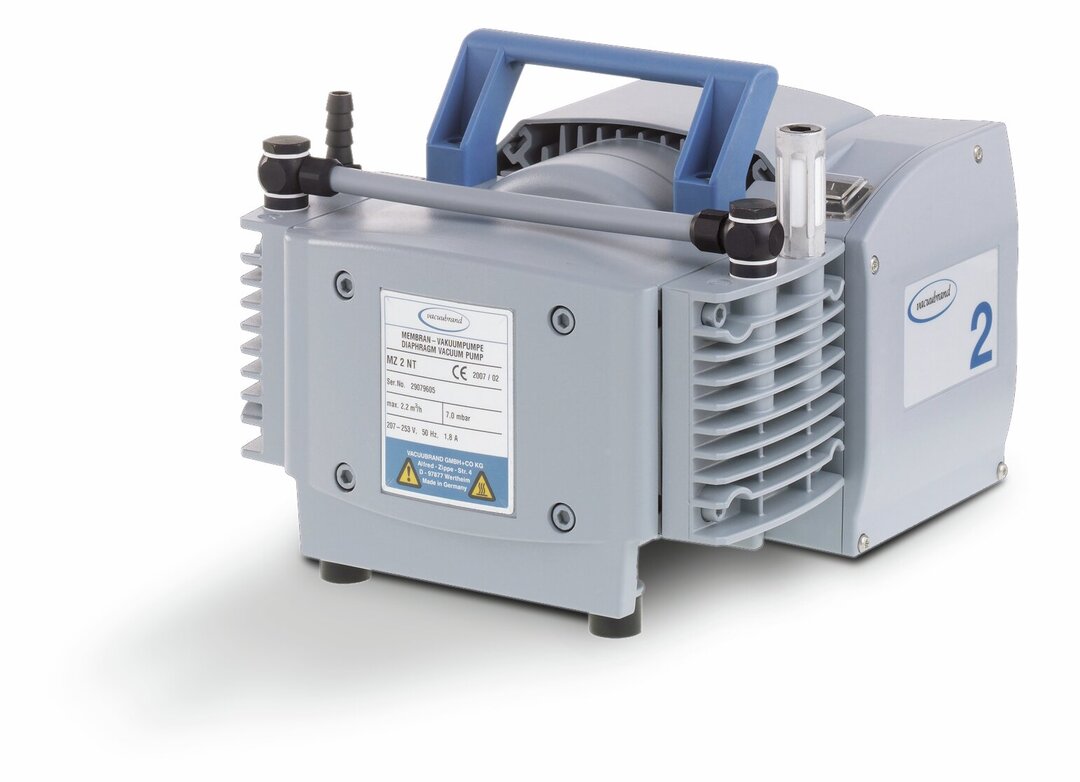 Diaphragm pump MZ 2 NT, two stage,certification (NRTL): C/US,200-230 V/50-60 Hz, 100-115 V/50-60 Hz120 V/60 Hz, without mains cable