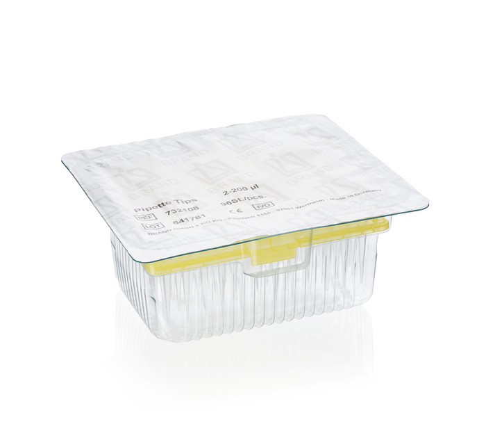 Pipette tips, racked, TipRack (refill system), 2 - 200 &micro;l, BIO-CERT&reg; LIQUID HANDLING QUALITY, PP, colorless