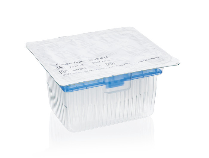 Pipette tips, racked, TipRack (refill system), 50 - 1.000 µl, BIO-CERT® LIQUID HANDLING QUALITY, PP, colorless