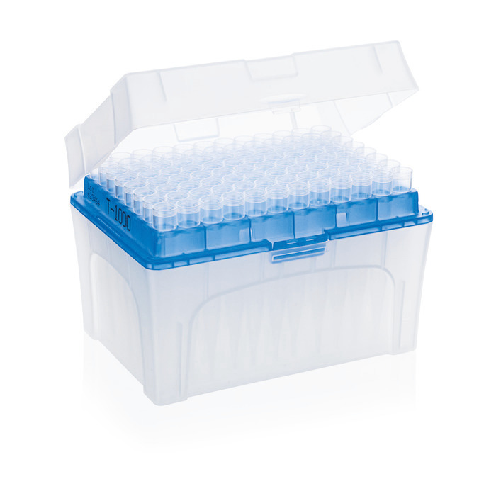 Pipette tips, racked, TipBox, 50 - 1.000 µl, BIO-CERT® LIQUID HANDLING QUALITY, PP, colorless