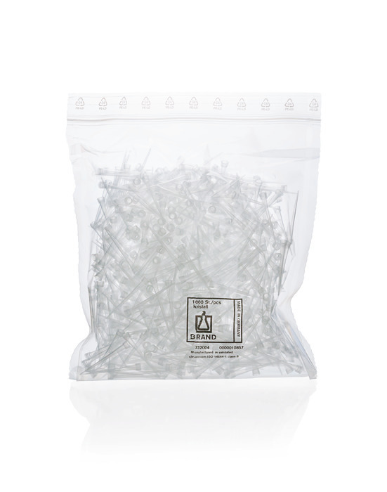 Pipette tips, bulk packed, in bag, 0,5 - 20 µl, PP, colorless, CERTIFIED LIFE SCIENCE QUALITY