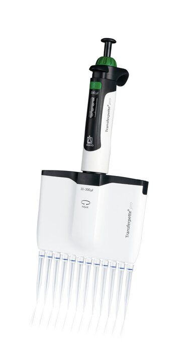 Multi-channel micropipette Transferpette® pro-12, adjustable, DE-M