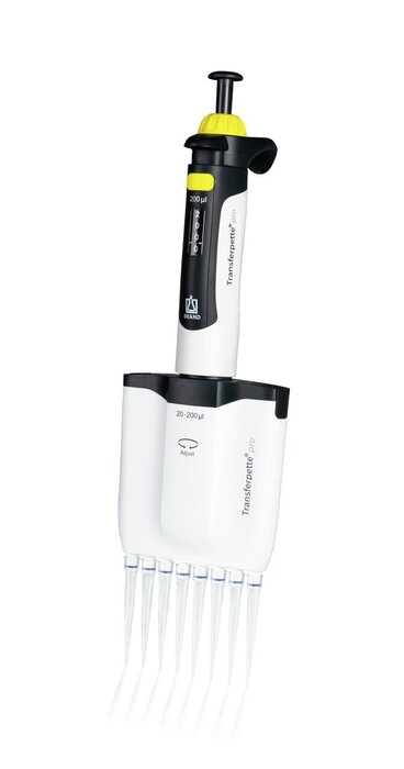 Multi-channel micropipette Transferpette® pro-8, adjustable, DE-M