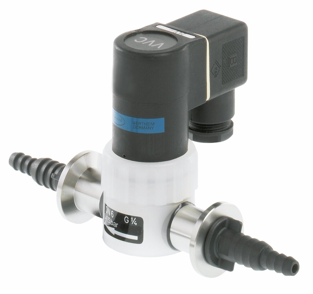 In-line isolation valve VV 6C EM 24 VPVDF/fluoroplastics, automatic